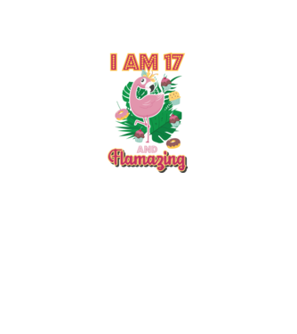 FLAMAZING Birthday 17 Years old model alb pe tricou