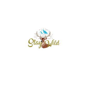 Stay wild model negru pe tricou