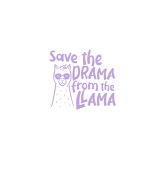 Save the drama from the llama model negru pe tricou
