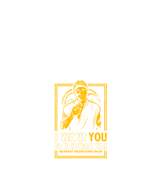 I want you cobra kai model negru pe tricou