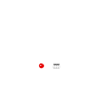Bowling EKG model negru pe tricou