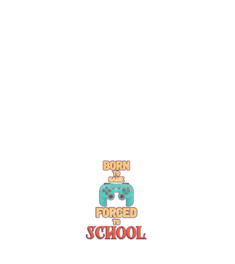 Born to game model negru pe tricou