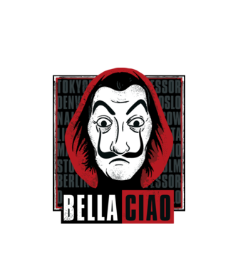 bella ciao dali model alb pe tricou