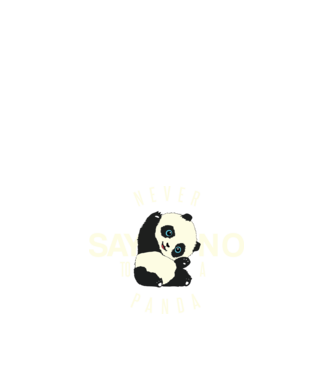Never say no model negru pe tricou