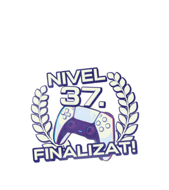 Nivel 37 finalizat! model negru pe tricou