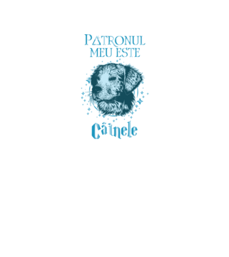 Patronul meu este CÂINELE model negru pe tricou