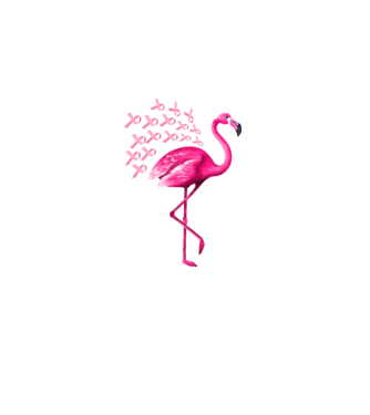 Flamingo pink model negru pe tricou