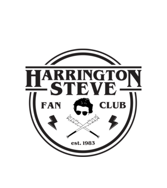 steve harrington fan club est 1983 model alb pe tricou