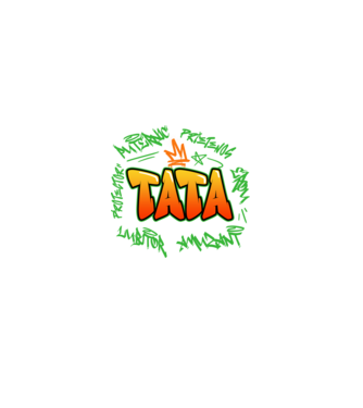 Graffiti tata model negru pe tricou