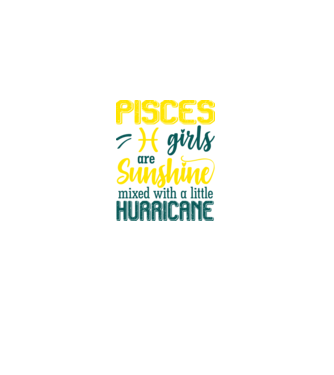 Sunshine with Hurricane PISCES model negru pe tricou