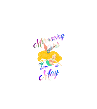 Mermazing girls are born may model negru pe tricou