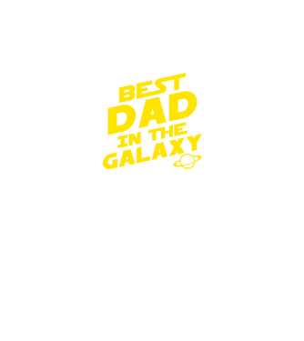 Best dad in the galaxy model negru pe tricou