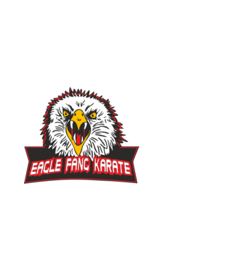 eagle fang karate cobra kai model alb pe tricou
