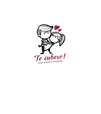 te iubesc! model alb pe tricou