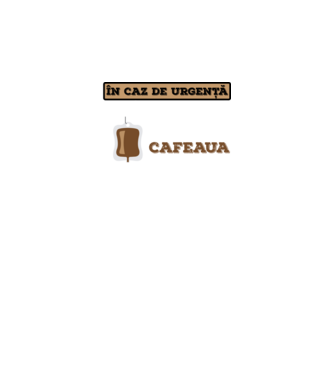 În caz de urgență, grupa mea sanguină este cafeaua model negru pe tricou