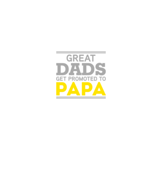Great dads get promoted to papa model negru pe tricou