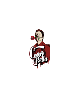 ciao bella berlin rose model negru pe tricou