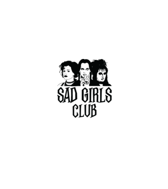  Sad Girls Club model alb/roșu pe tricou