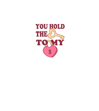 you hold the key to my heart model alb pe tricou