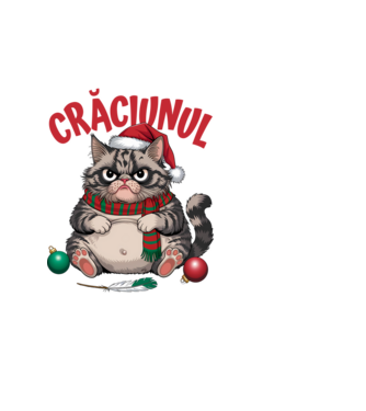 Am mâncat pasărea Crăciun pisică Negru model negru pe tricou