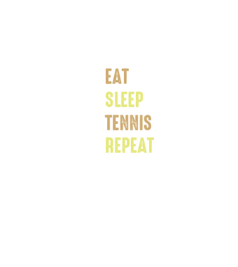 eat sleep tennis repeat model negru pe tricou