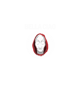 bella ciao stroke white model negru pe tricou