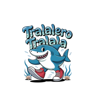 Tralalero Tralala drăguț model nisipiu pe tricou
