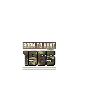 Born to hunt since 1965 model negru pe tricou