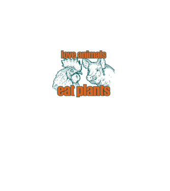 love animals model alb pe tricou