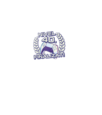 Nivel 40 finalizat! model negru pe tricou
