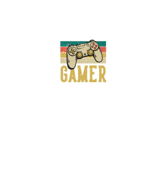Retro gamer model negru pe tricou