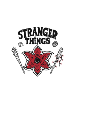 stranger things demogorgon head2 model albastru deschis pe tricou