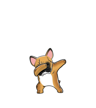 Buldog francez DAB model negru pe tricou