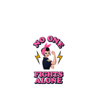 No one fights alone pinup model alb pe tricou