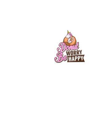 Donut worry be happy model galben neon pe tricou