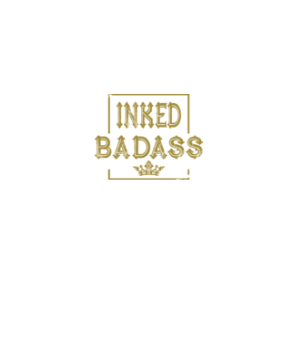 Inked Badass model negru pe tricou
