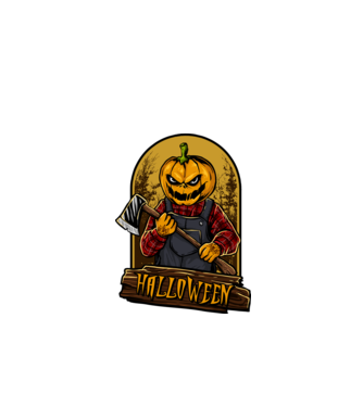 Scary halloween model negru pe tricou