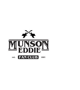 eddie munson fan club model negru pe tricou