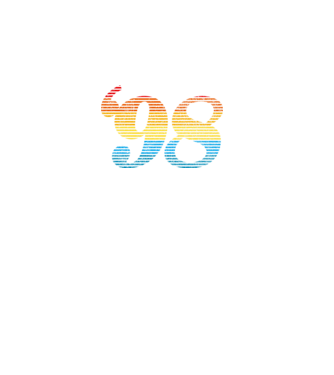 Retro Birthday 1998 model negru pe tricou