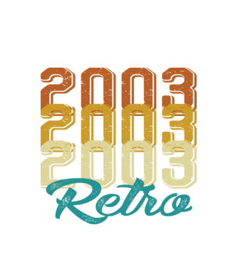 Retro 2003 model alb pe tricou