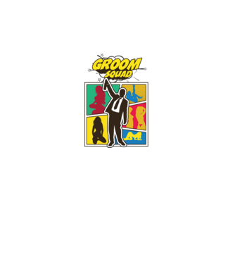 Comic Groom Squad model gri pe tricou