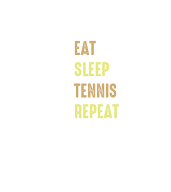 eat sleep tennis repeat model negru pe tricou