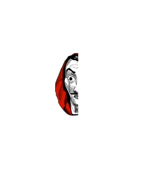 classic logo money heist model negru pe tricou