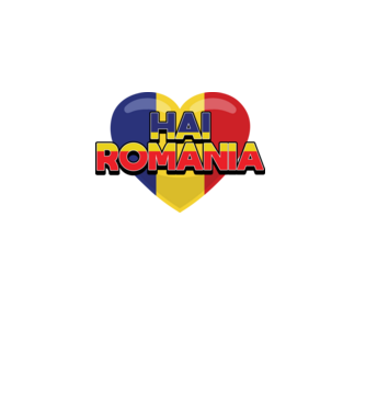 Romania heart model turcoaz pe tricou