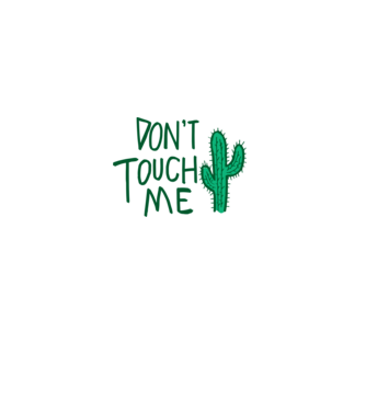 Dont touch me model roșu pe tricou