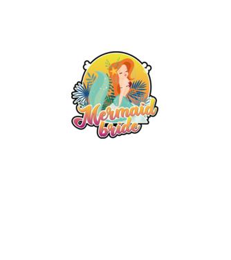 Mermaid bride hawaii model alb pe tricou