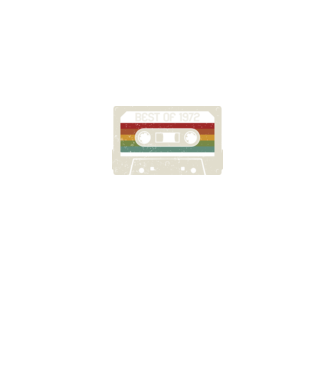 retro tape 1972 vintage model negru pe tricou