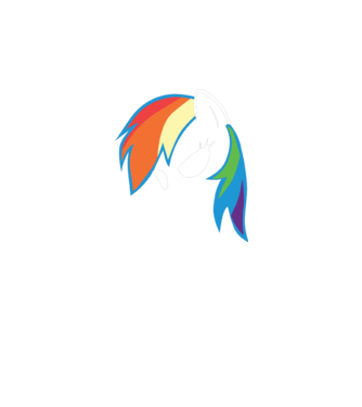 Rainbow Dash model gri pe tricou