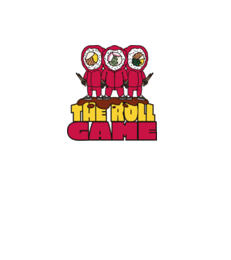 the roll game squid game model alb pe tricou