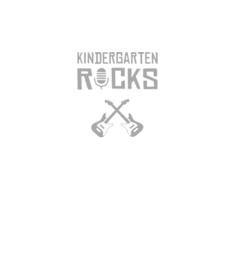 Kindergarten rocks model negru pe tricou